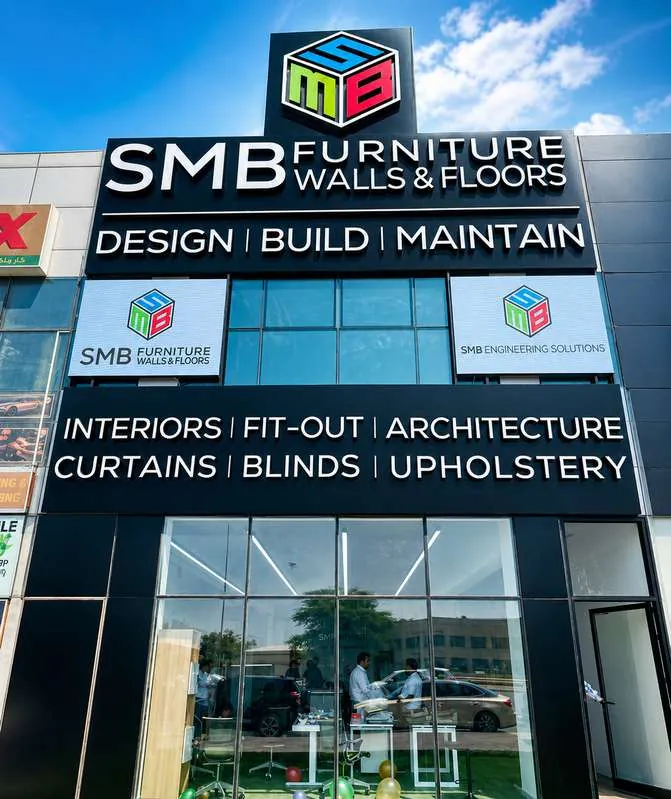 SMB Design & Build showroom and office facility in Al Quoz, Dubai