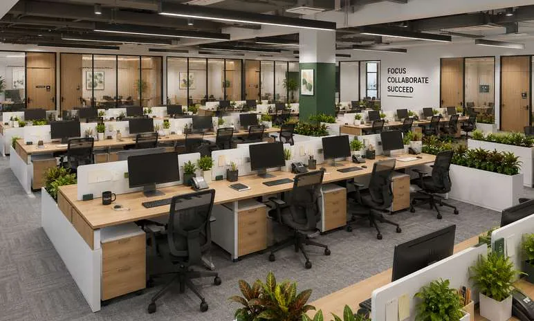 Corporate office fit-out, Dubai — 800 sqm