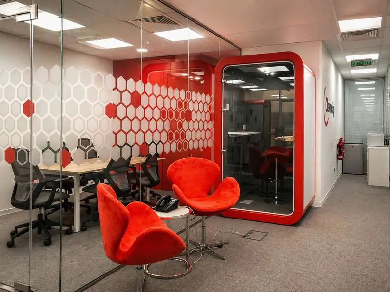 Corporate Office interior fit-out — Dubai Media City, Dubai · 65 Sqm